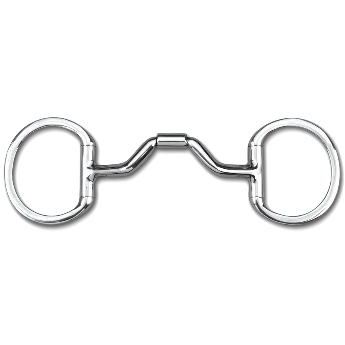 Myler Eggbutt without Hooks with Stainless Steel Ported Barrel Snaffle MB 33