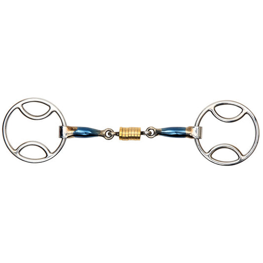 Shires Blue Sweet Iron Bevel with Roller Link Bit