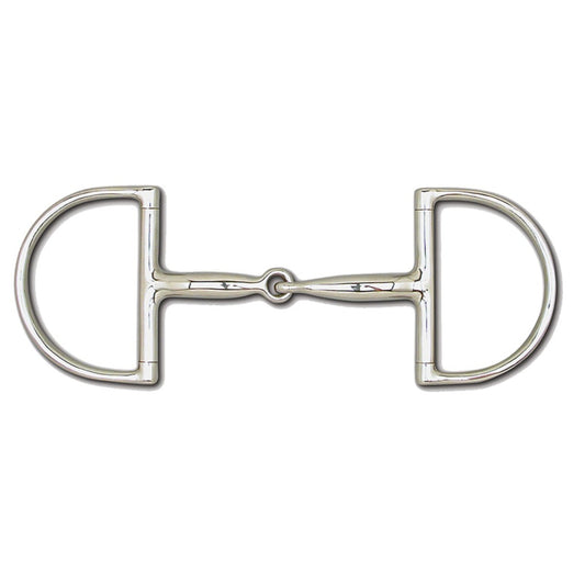 Toklat Stainless Steel Snaffle Hunt Dee - 3 3/4" Rings