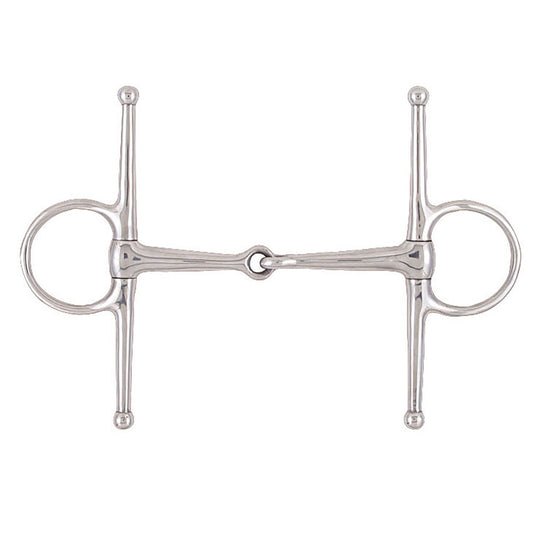 Korsteel Stainless Steel Full Cheek Snaffle Bit