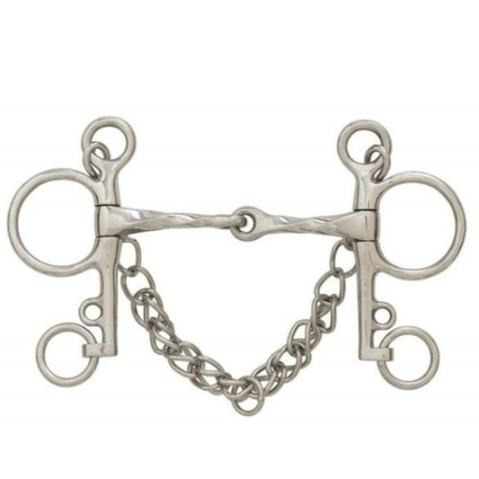 Centaur Stainless Steel Slow Twist Jointed Mouth Pelham Bit