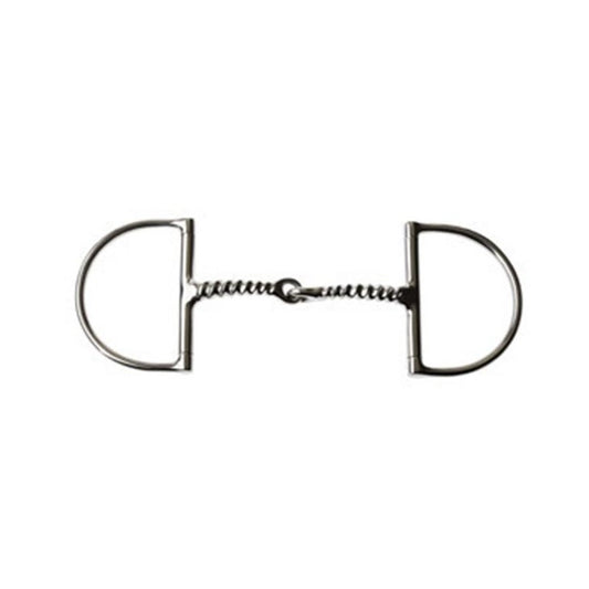 Korsteel Stainless Steel Corkscrew Dee Ring Snaffle Bit