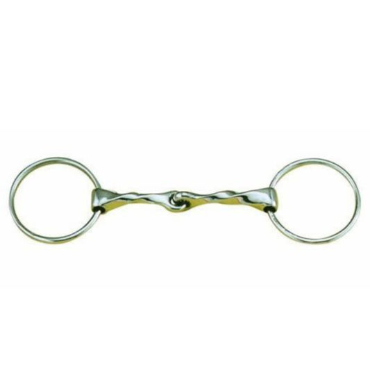 Centaur Stainless Steel Slow Twist Loose Ring 65mm Snaffle Bit
