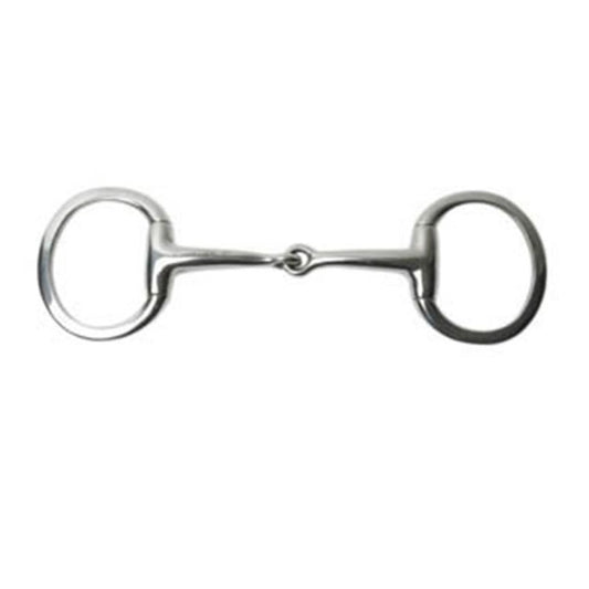 Korsteel Stainless Steel Medium Weight Solid Mouth Eggbutt Snaffle Bit