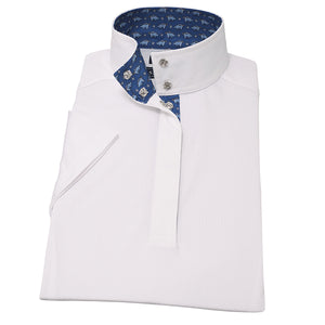 Essex Classics Ladies "Piggy Bank" Talent Yarn Straight Collar Short Sleeve Show Shirt