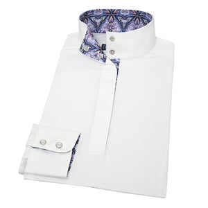 Essex Classics Ladies "Kaleidoscope" Talent Yarn Straight Collar Long Sleeve Show Shirt
