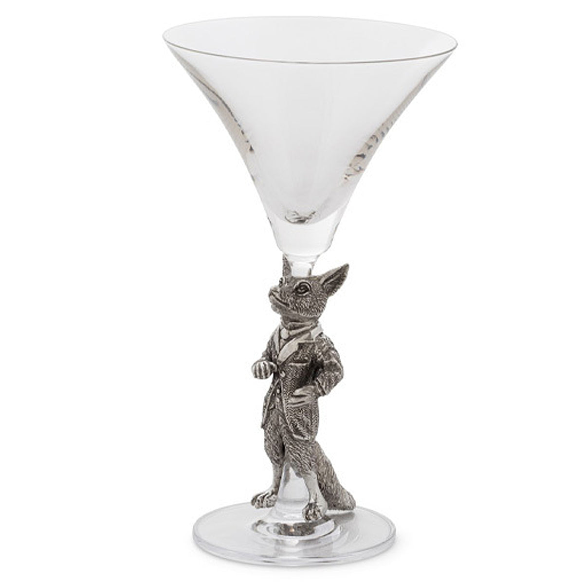 Arthur Court Equestrian Dressed Fox Cocktail Glass